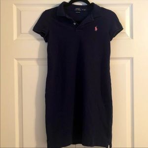 Polo Ralph Lauren The Mesh Mini Navy Blue Dress